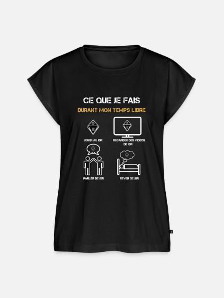 RPG Freizeit Humor - Frauen Premium Bio Top - Schwarz