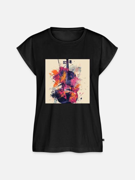 Violine - Frauen Premium Bio Top - Schwarz