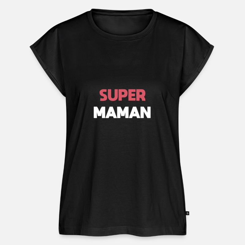 Supermama Geschenk Mutter - Frauen Premium Bio Top - Schwarz