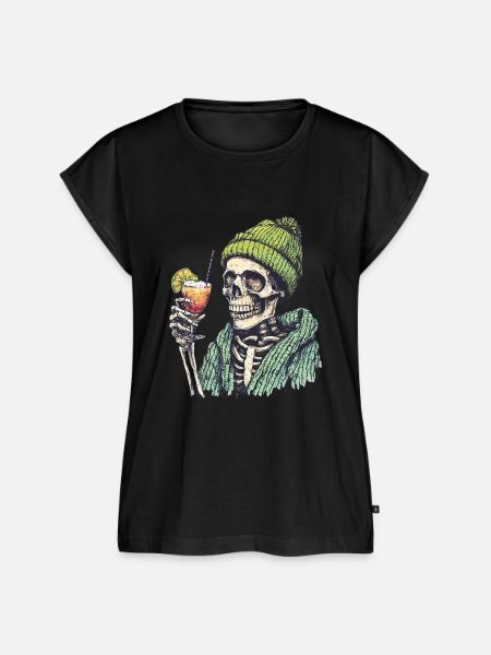 Skeleton - Frauen Premium Bio Top - Schwarz