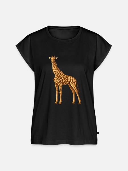 Giraffe - Frauen Premium Bio Top - Schwarz