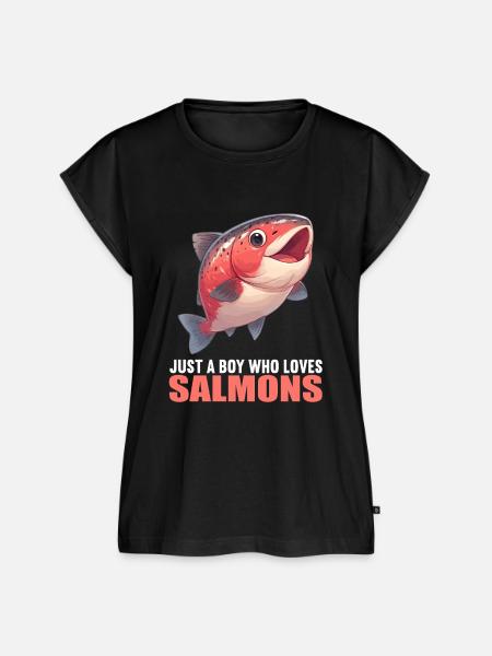 Lachse Lachs - Frauen Premium Bio Top - Schwarz