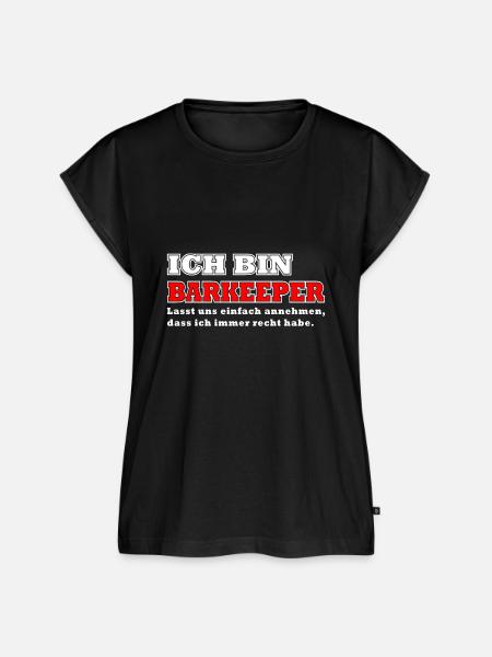 ich bin barkeeper - Frauen Premium Bio Top - Schwarz