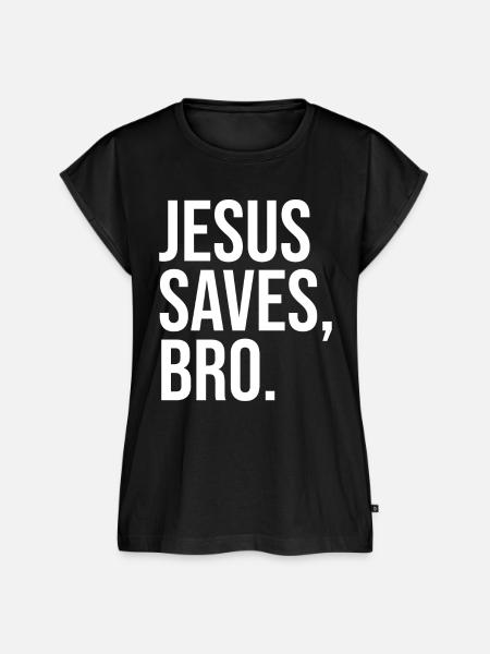 Jesus Saves Bro - Frauen Premium Bio Top - Schwarz