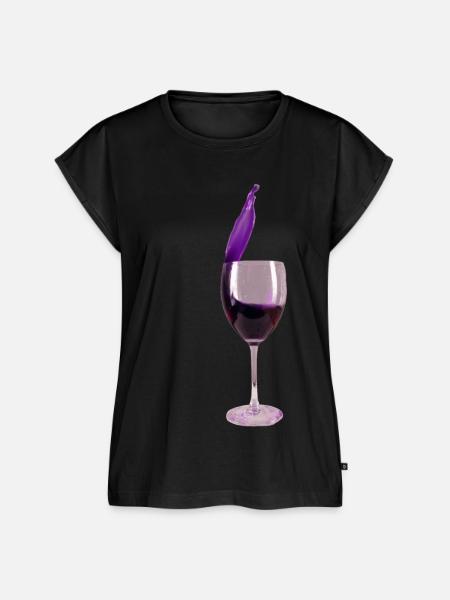Glas 01 - Frauen Premium Bio Top - Schwarz