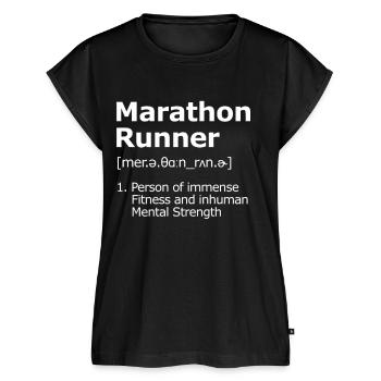 Marathon Runner Description Ausdauer Läufer - Frauen Premium Bio Top - Schwarz - Vorne - AI Model Female 172 light (172cm)