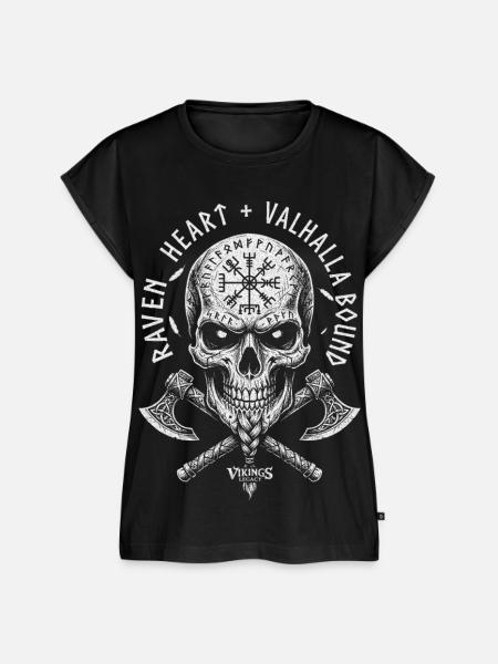 Viking Skull - Frauen Premium Bio Top - Schwarz