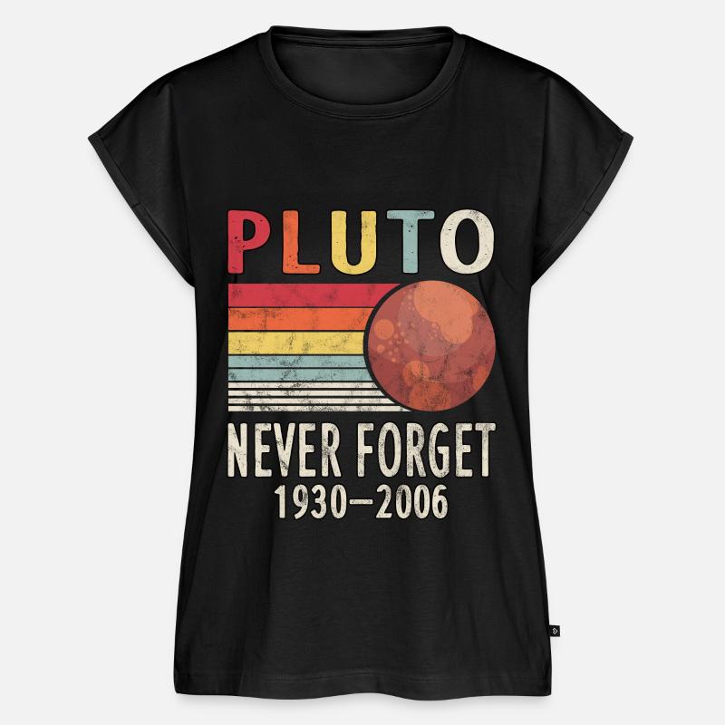 Pluto never forget Space Galaxy Retro - Women’s Premium Organic Top - black