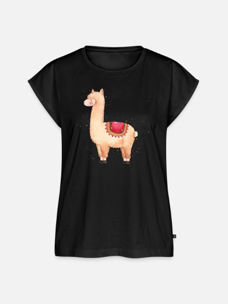 Alpaka Lima - Frauen Premium Bio Top - Schwarz