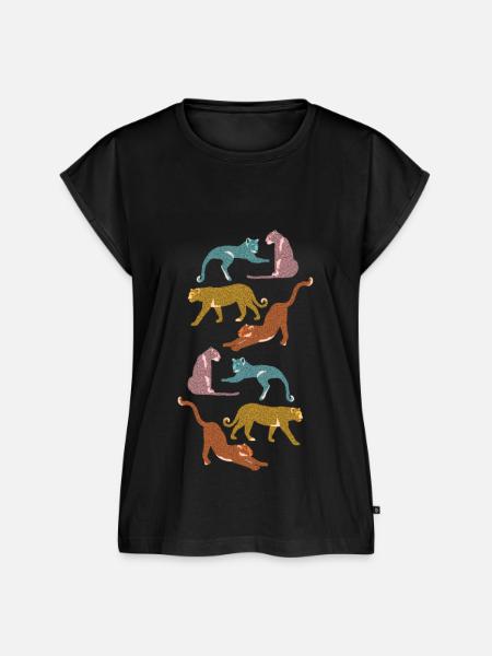 Wilde tiere - Frauen Premium Bio Top - Schwarz