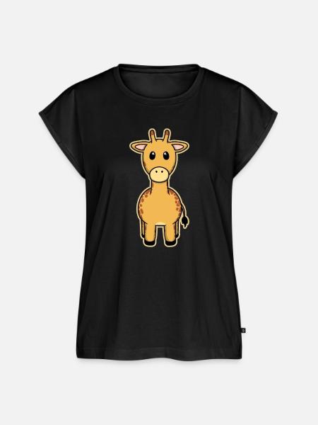 Süßes Tier Baby Giraffe - Frauen Premium Bio Top - Schwarz