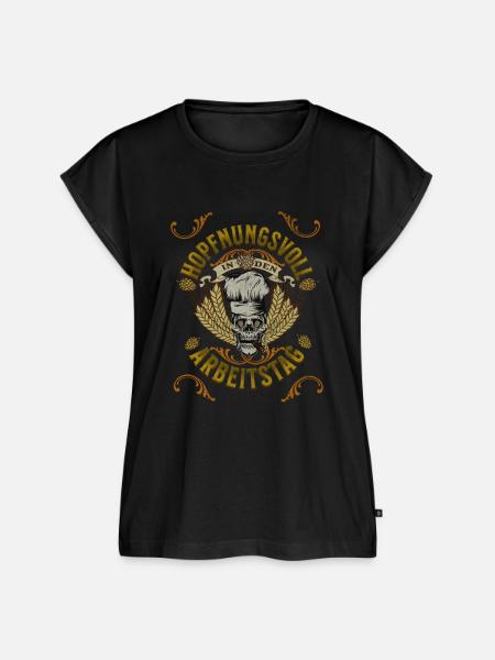 Hopfungsvoll Design, - Frauen Premium Bio Top - Schwarz