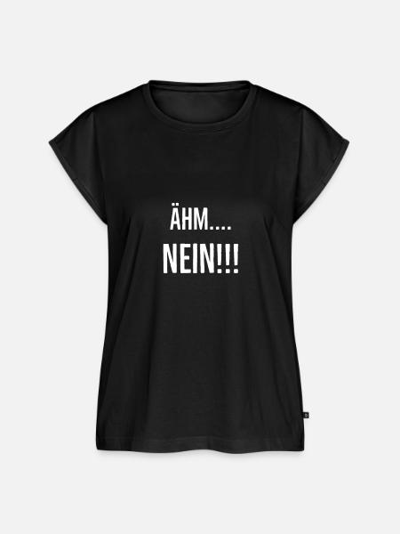 Ähm....Nein - Frauen Premium Bio Top - Schwarz