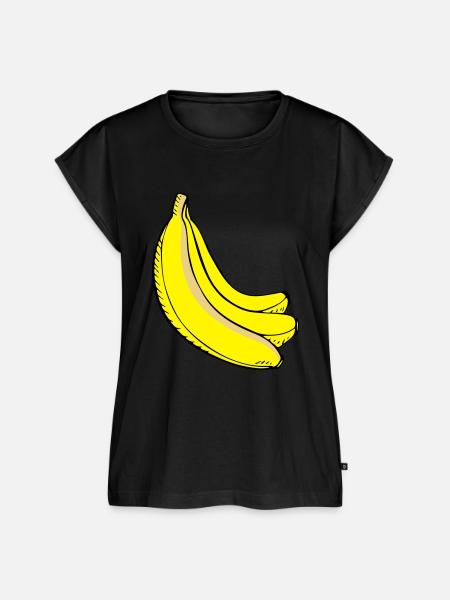 Banane - Frauen Premium Bio Top - Schwarz