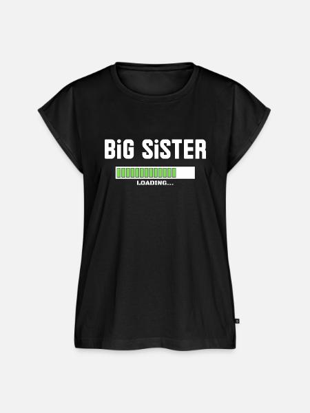 Große Schwester - Frauen Premium Bio Top - Schwarz
