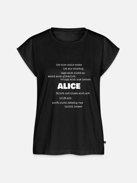 Alice - Frauen Premium Bio Top - Schwarz
