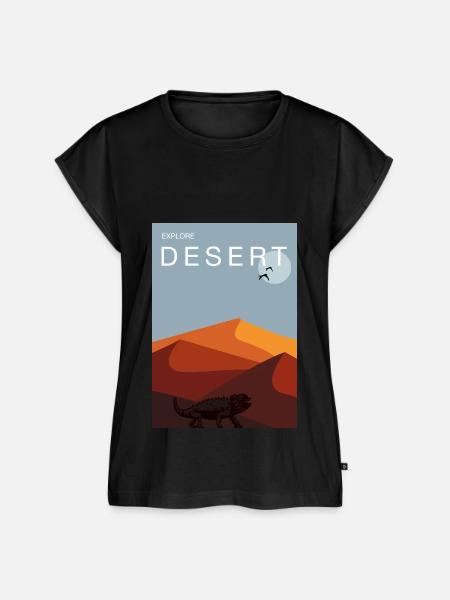 Desert - Frauen Premium Bio Top - Schwarz
