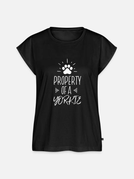 Eigentum eines Yorkie - Frauen Premium Bio Top - Schwarz