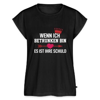 Bier Wein Malle Säufer ist böse Motto Mann Spruch - Frauen Premium Bio Top - Schwarz - Vorne - AI Model Female 172 light (172cm)