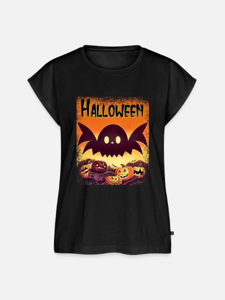 Halloween Geist - Frauen Premium Bio Top - Schwarz
