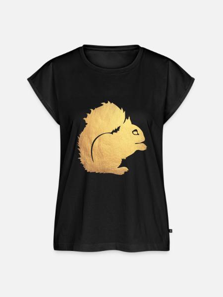 gold eichhörnchen - Frauen Premium Bio Top - Schwarz