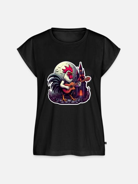 Rooster - Frauen Premium Bio Top - Schwarz