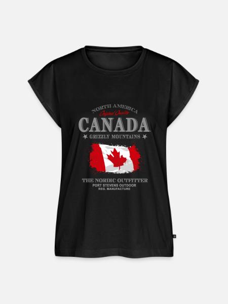 Kanada - Maple Leaf - Canada - Frauen Premium Bio Top - Schwarz