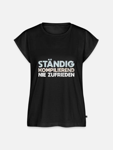 Ständig Kompilierend, Nie Zufrieden - Frauen Premium Bio Top - Schwarz