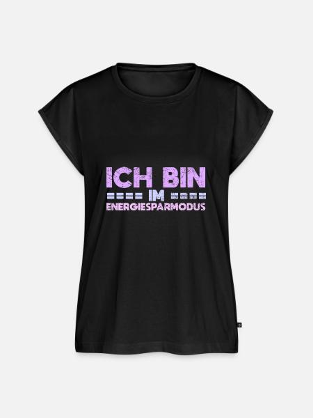 Ich Bin Im Energiesparmodus - Frauen Premium Bio Top - Schwarz
