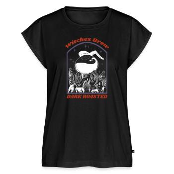 Witches Brew Dark Roasted Coffee Sarcasm Quote - Frauen Premium Bio Top - Schwarz - Vorne - AI Model Female 172 light (172cm)