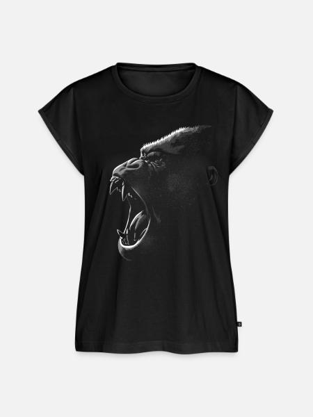 Gorilla-Angriff - Frauen Premium Bio Top - Schwarz
