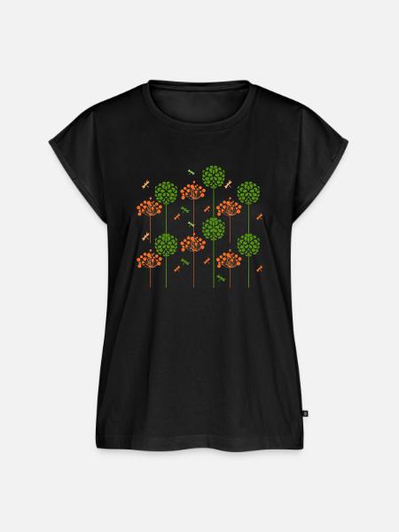 Frühling - Frauen Premium Bio Top - Schwarz
