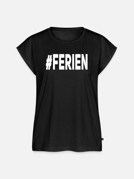 #FERIEN - Frauen Premium Bio Top - Schwarz