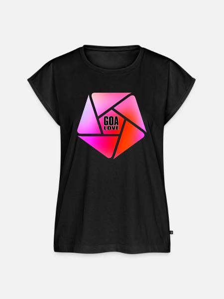 GOA LOVE - Frauen Premium Bio Top - Schwarz