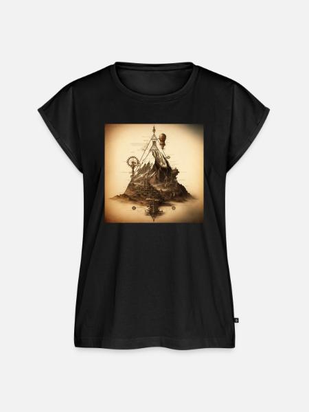 Was siehst du? - Frauen Premium Bio Top - Schwarz
