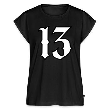 Lucky number 13 - Black Outline - Women’s Premium Organic Top - black - Front - AI Model Female 172 light (172cm)