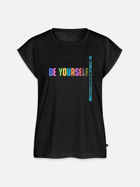 Be Yourself - Frauen Premium Bio Top - Schwarz