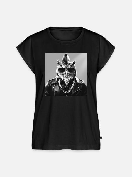 Rocky Die Eule - Frauen Premium Bio Top - Schwarz
