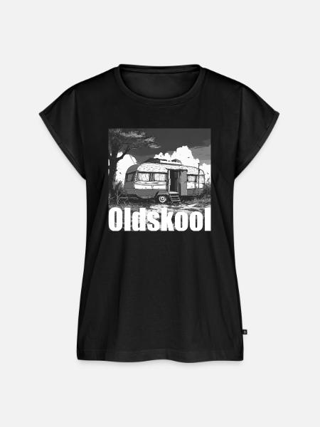Oldskool Caravan - Frauen Premium Bio Top - Schwarz