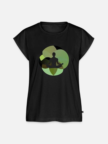 Meditation Achtsamkeit - Frauen Premium Bio Top - Schwarz