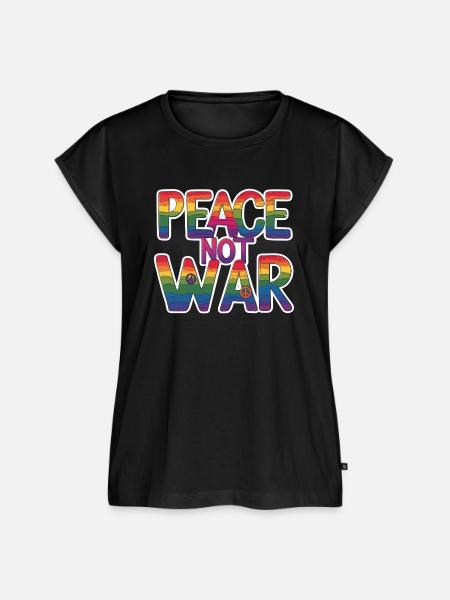 Peace, not war - Frauen Premium Bio Top - Schwarz