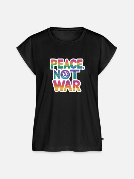 Peace, not war - Frauen Premium Bio Top - Schwarz