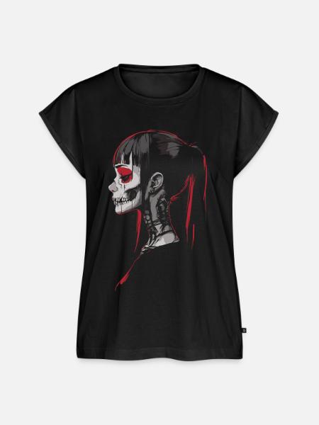 Skeletal Girl Seitenansicht - Frauen Premium Bio Top - Schwarz