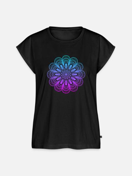 Mandala - Frauen Premium Bio Top - Schwarz