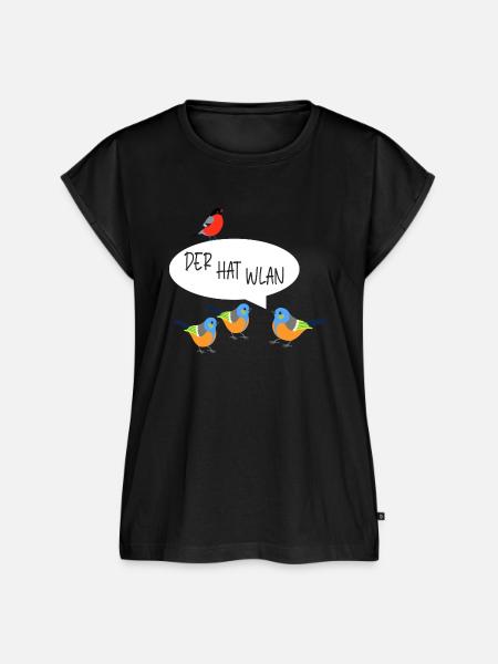 lustiges wlan - Frauen Premium Bio Top - Schwarz