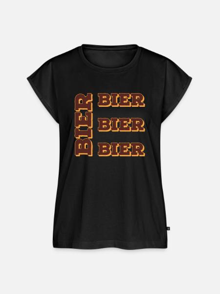 Bier Bier Bier Bier - Frauen Premium Bio Top - Schwarz