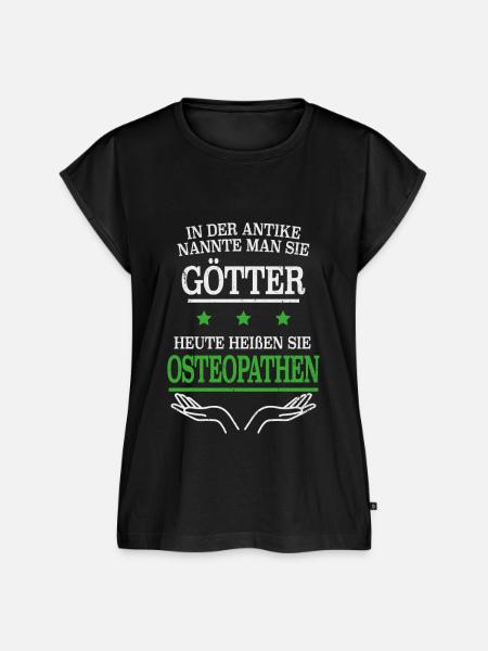 osteopathie lustig - Frauen Premium Bio Top - Schwarz