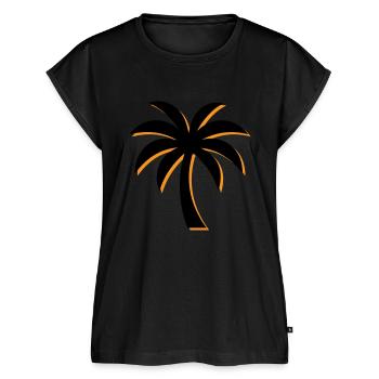 Palme Symbol - Frauen Premium Bio Top - Schwarz - Vorne - AI Model Female 172 light (172cm)