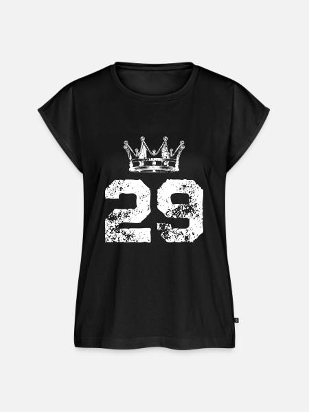 29 Zahl Krone - Frauen Premium Bio Top - Schwarz
