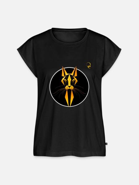 ÄGYPTISCHE KATZE - Frauen Premium Bio Top - Schwarz